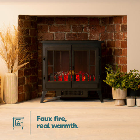 Chiswick Electric Fireplace - Black